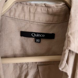 Quince 100% European linen button up women’s shirt - driftwood size xs